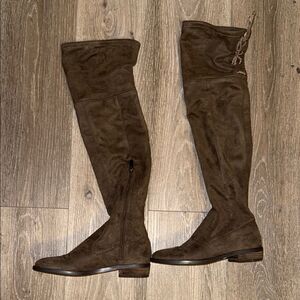 VINCE CAMUTO Brown Over-the-Knee Suede Boots